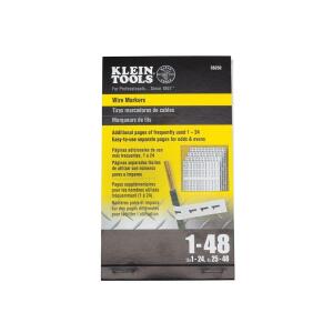 Klein Tools Wire Marker Book, 1-48 (56250)