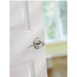 KwiksetBalboa Satin Nickel Keyed Entry Door Handle featuring SmartKey Security and Microban Technology (T405BL15SMTCPK6)