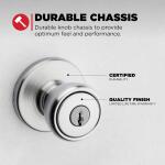 KwiksetTylo Satin Chrome Keyed Entry Door Knob (400T 26D CP K6 V1)