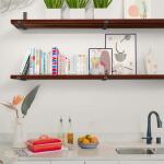 HARDWOOD REFLECTIONS12 in. L-Shaped Black Steel Shelving Bracket (BRK4L40STBK-12)