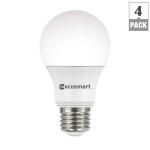 EcoSmart100-Watt Equivalent A19 Non-Dimmable LED Light Bulb Daylight 4-Pack (A7A19A100WUL03)