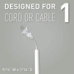 Legrand Wiremold CordMate Cord Cover 5 ft. Channel, Cord Hider for Home or Office, Holds 1 Cable, White (C10)