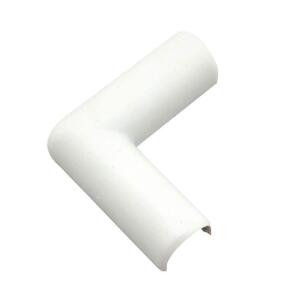 Legrand Wiremold CordMate Cord Cover Flat Elbow, Cord Hider for Home or Office, Holds 1 Cable, White (C16)