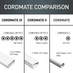 Legrand Wiremold CordMate III High-Capacity Cord Cover 15 ft. Kit, Cord Hider for Home or Office, Holds 5 Cable, White (C310)