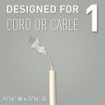 LegrandWiremold CordMate Cord Cover Outside Elbow, Cord Hider for Home or Office, Holds 1 Cable, Ivory (C8)