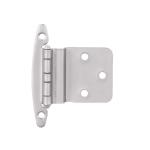 Liberty1 Pair Face Frame 3/8 in. Inset Satin Nickel Cabinet Hinge without Spring (2-Pieces) (H00930C-SN-O0)