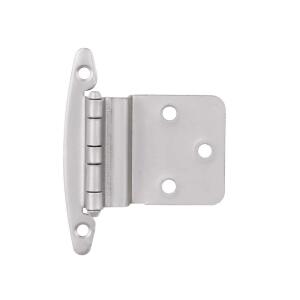 Liberty 1 Pair Face Frame 3/8 in. Inset Satin Nickel Cabinet Hinge without Spring (2-Pieces) (H00930C-SN-O0)