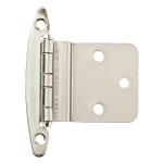 Liberty 1 Pair Face Frame 3/8 in. Inset Satin Nickel Cabinet Hinge without Spring (2-Pieces) (H00930C-SN-O0)