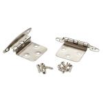 Liberty 1 Pair Face Frame Full Overlay Satin Nickel Cabinet Hinge without Spring (2-Pieces) (H01010C-SN-O0)