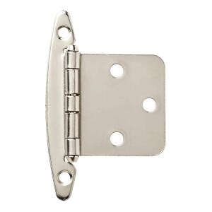 Liberty1 Pair Face Frame Full Overlay Satin Nickel Cabinet Hinge without Spring (2-Pieces) (H01010C-SN-O0)