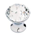 LibertySolitaire 1-3/16 in. (30 mm) Traditional Chrome and Clear Round Cabinet Knob (DC27548490)