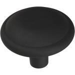 LibertyDomed Top 1-3/16 in. (31 mm) Modern Matte Black Round Cabinet Knob (P11775C-FB-C0)