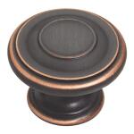 LibertyHarmon 1-3/8 in. (35 mm) Classic Bronze with Copper Highlights Round Cabinet Knob (P22669C-VBC-C0)