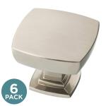 Liberty6-Pack Webber 1-1/4 in. Classic Satin Nickel Square Cabinet Knobs (P35051C-SN-U60)