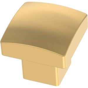 LibertySimply Geometric 1-1/8 in. (29 mm) Modern Gold Square Cabinet Knob (P38521C-117-CP0)