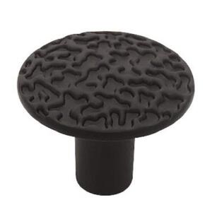 LibertyHammercraft 1-1/8 in. (27 mm) Vintage Matte Black Round Cabinet Knob (P94500H-BL-C0)