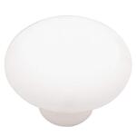 LibertyCeramic Mushroom 1-1/2 in. (38 mm) Vintage White Round Cabinet Knob (P95715H-W-C0)