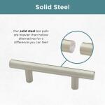 LibertySolid Bar 3 in. (76 mm) Stainless Steel Cabinet Drawer Bar Pulls (4-Pack) (P13456L-SS-U10)