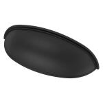 LibertyCup Dual Mount 2-1/2 or 3 in. (64/76 mm) Classic Matte Black Cabinet Drawer Cup Pull (PN1053C-FB-CP0)