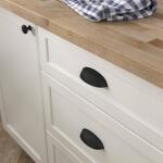 LibertyCup Dual Mount 2-1/2 or 3 in. (64/76 mm) Classic Matte Black Cabinet Drawer Cup Pull (PN1053C-FB-CP0)