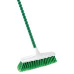 Libman 13 in. Push Broom with Steel Handle for Smooth Surfaces (1/6) (1140)