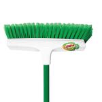 Libman 13 in. Push Broom with Steel Handle for Smooth Surfaces (1/6) (1140)