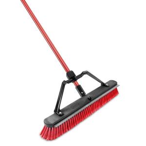 Libman 24 in. High Power Heavy-Duty Multi-Surface Push Broom with Steel Handle and Brace (1230)