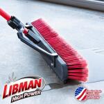 Libman 24 in. High Power Heavy-Duty Multi-Surface Push Broom with Steel Handle and Brace (1230)