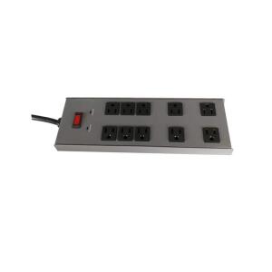 Commercial Electric 15 ft. 10-Outlet All Metal Surge Protector - Gray YLPT-46-1