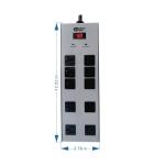 Commercial Electric 15 ft. 10-Outlet All Metal Surge Protector - Gray YLPT-46-1