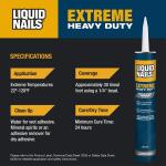 Liquid NailsExtreme Heavy Duty 10 oz. White Interior and Exterior Construction Adhesive (LN 907)