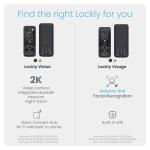 Lockly Vision 2K Video Zeno Matte Black Deadbolt Wi-Fi Doorbell Smart Lock 