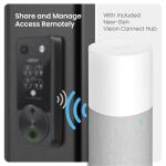 Lockly Vision 2K Video Zeno Matte Black Deadbolt Wi-Fi Doorbell Smart Lock 