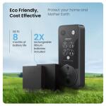 Lockly Vision 2K Video Zeno Matte Black Deadbolt Wi-Fi Doorbell Smart Lock 