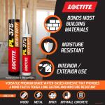 LoctitePL 375 VOC Heavy Duty 28 oz. White Latex Construction Adhesive (Each) (1390599)