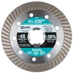 Makita X-LOCK 4-1/2 in. Turbo Rim Diamond Blade for Masonry Cutting (E-07216)