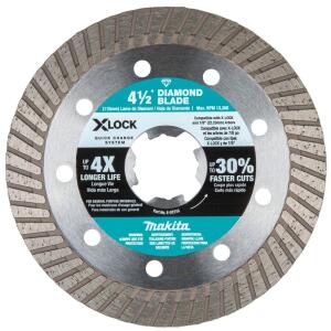 MakitaX-LOCK 4-1/2 in. Turbo Rim Diamond Blade for Masonry Cutting (E-07216)