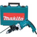 Makita 1/2 in. Corded Variable Speed Hammer Drill with 6.6 Amp Motor, Torque Limiter, Side Handle, Depth Gauge, Chuck Key, and Hard Case