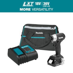 Makita Sub-Compact 18V LXT Lithium-Ion Brushless Cordless Variable Speed Impact Driver Kit (1.5Ah)