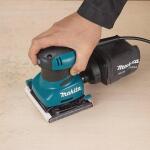 Makita 2 Amp Corded 1/4 Sheet Finishing Sander with 60G Paper, 100G Paper, 150G Paper, Dust Bag and Punch Plate (BO4556)