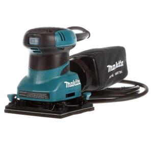 Makita2 Amp Corded 1/4 Sheet Finishing Sander with 60G Paper, 100G Paper, 150G Paper, Dust Bag and Punch Plate (BO4556)