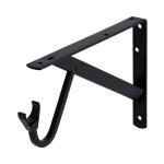 EverbiltMatte Black Heavy-Duty Shelf and Rod Bracket (EH-HDUSHB-001)