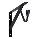 EverbiltMatte Black Heavy-Duty Shelf and Rod Bracket (EH-HDUSHB-001)