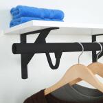 EverbiltMatte Black Heavy-Duty Shelf and Rod Bracket (EH-HDUSHB-001)