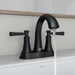 American Standard Matte BlackRumson 4 in. Centerset 2-Handle Bathroom Faucet