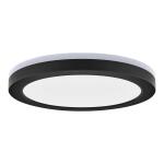 Commercial Electric12 in. LED Flush Mount Smart CCT and RGB Selectable Matte Black Finish with Night Light (LCN3002LM-01 MB)