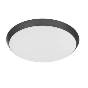 Commercial Electric 15 in. Integrated LED Matte Black Flush Mount Ceiling LightDimmable, Selectable CCT, Indoor Use (FM15LP6WYMMBKHD)