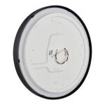 Commercial Electric 15 in. Matte Black LED Ceiling Flush Mount Fixture with Adjustable CCT, Brightness, and Ripple Shade (CB52c1800RP-B)