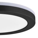 Commercial Electric12 in. LED Flush Mount Smart CCT and RGB Selectable Matte Black Finish with Night Light (LCN3002LM-01 MB)