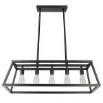 Feit Electric Katalyst 60-Watt 5-Light Matte Black Modern LED Chandelier with Adjustable CCT and 3 Light Modes (CHD345CCTNLBK)